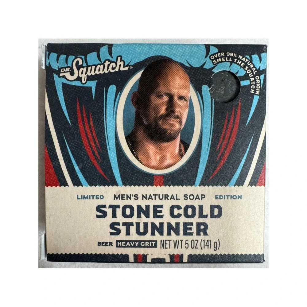 Dr Squatch Stone Cold Stunner Soap 2 Pack WWE Steve Austin Heavy Grit LE